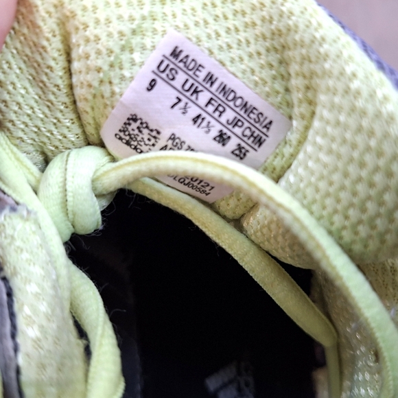 Adidas women's grey and lime running shoes - size 9 - Picture 8 of 9